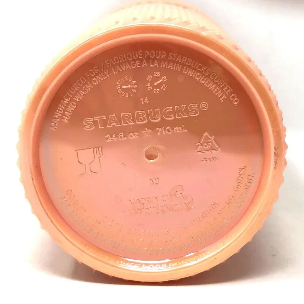 Starbucks Pink Pearl Bling Studded Venti Tumbler Collectible Gift 24oz NWOT